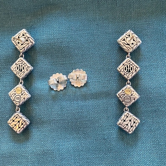 John Hardy Paul Four-Square Drop Earrings - Picture 9 of 10